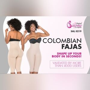 Salomé 0219 Colombian Faja Girdle, Buttock Lifting Shapewear 3XL NWOT
